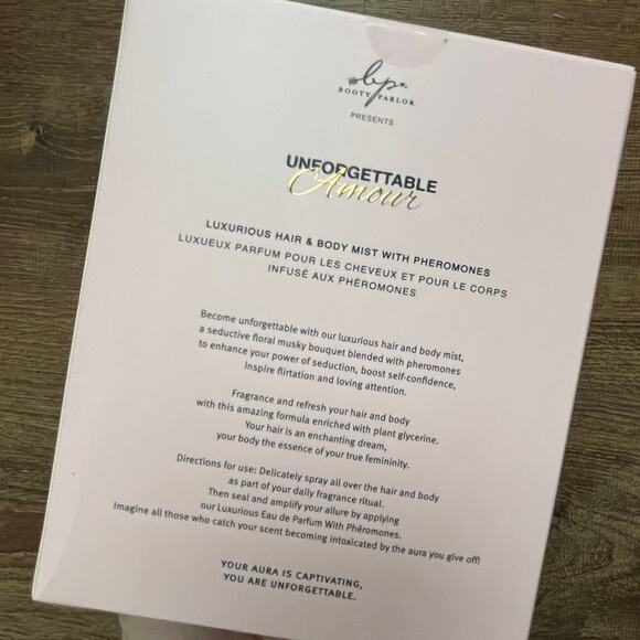 NIB Booty Parlor Unforgettable Hair & Body Mist W/Pheromone’s Unopened - Picture 5 of 5